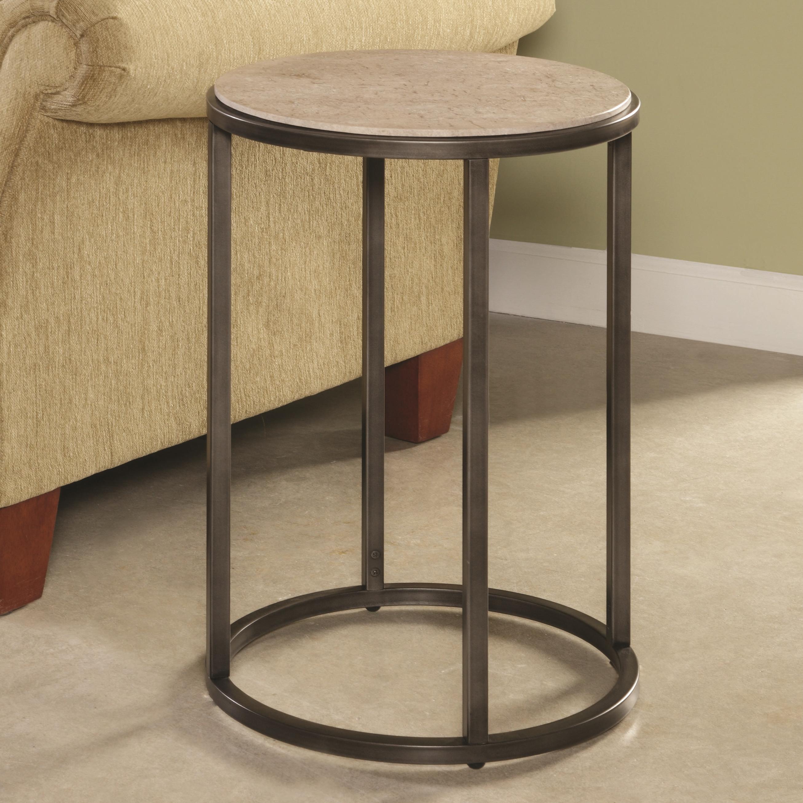 Hammary Modern Basics Round End Table with Bronze Finish Belfort Furniture End Tables